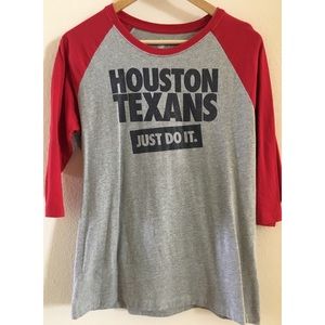 Nike Houston Texans Baseball Tee size L